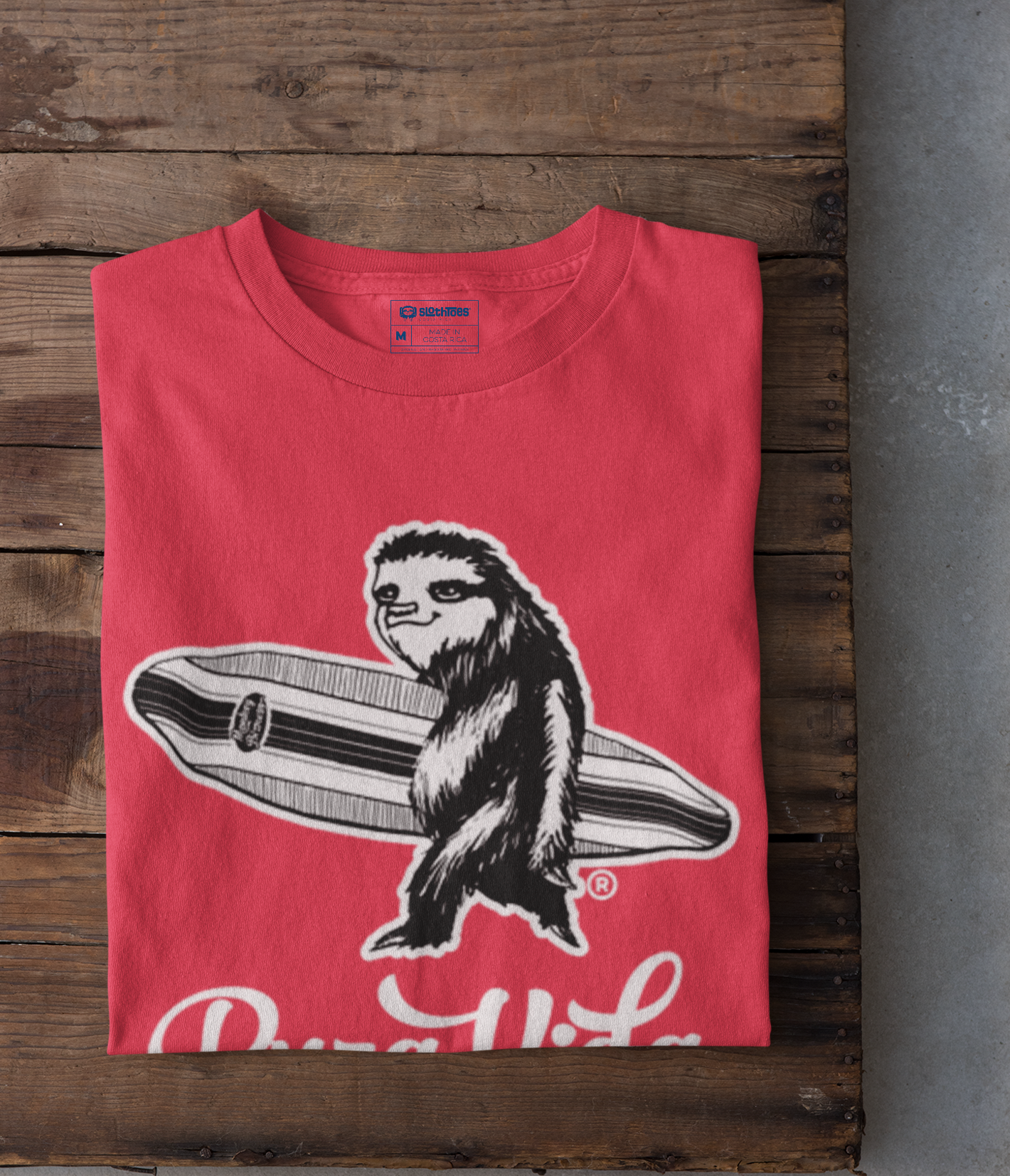 Surfing Sloth Men's Short Sleeve Tee