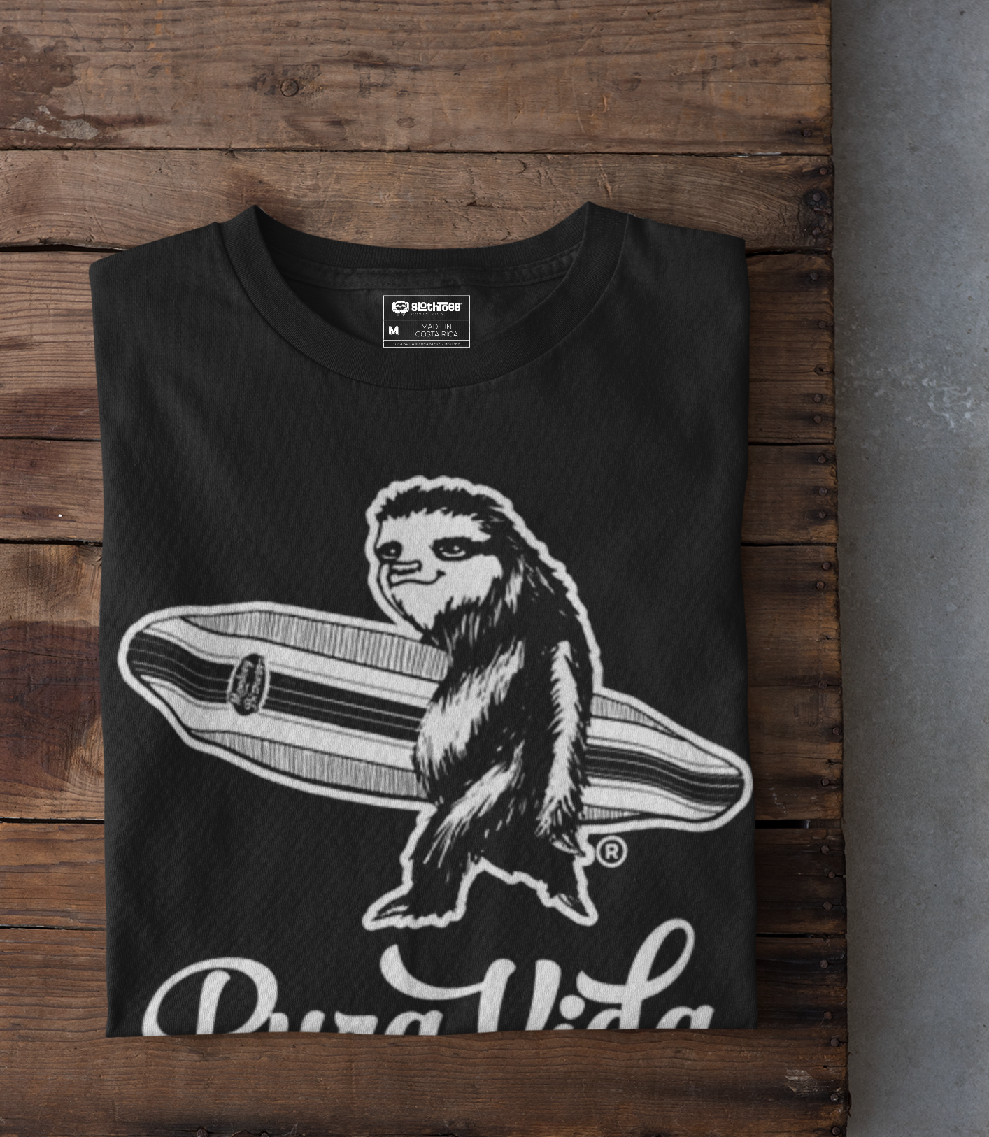 Surfing Sloth Men's Short Sleeve Tee