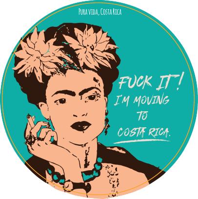 Frida Costa Rica Die-Cut Sticker - Slothtoescr