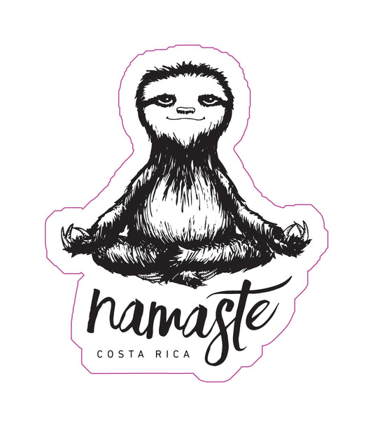 Copia de Nama'stay en Costa Rica Pegatina troquelada - Slothtoescr